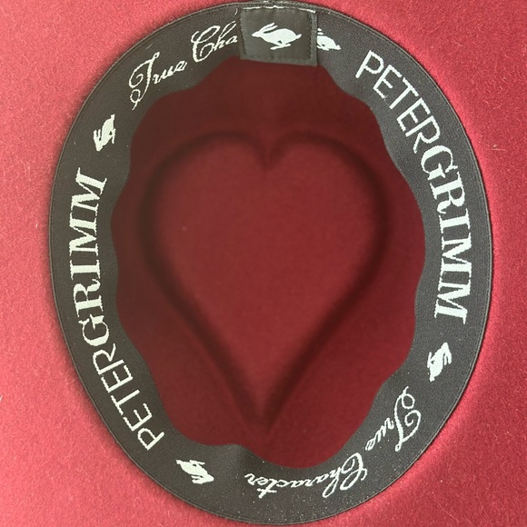 Dark Red Flat Brimmed Cowboy hat - Picture 4 of 4